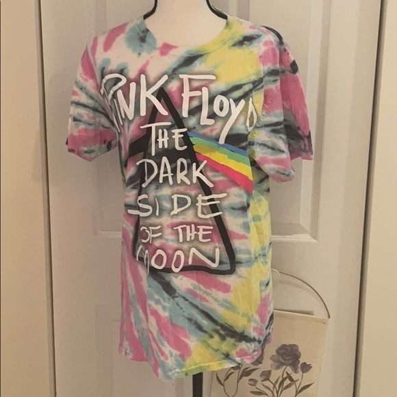 Pink Floyd Dark Side of The Moon Tie Dye Tee Shirt - Picture 1 of 5
